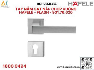 Tay nắm gạt nắp chụp vuông Hafele Màu Chrome Mờ - FLASH - 901.76.620